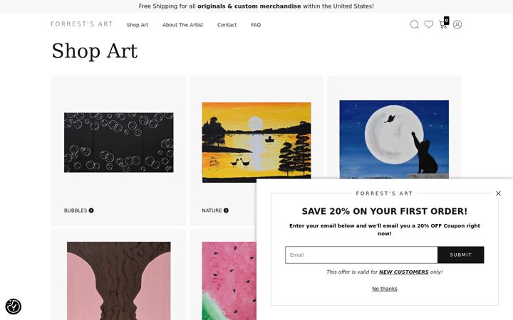 Screenshot of forrestsart2024.com