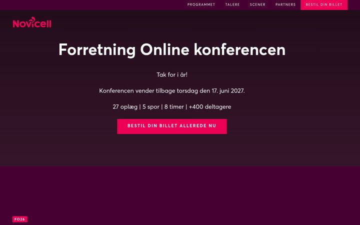 Screenshot of forretningonline.dk