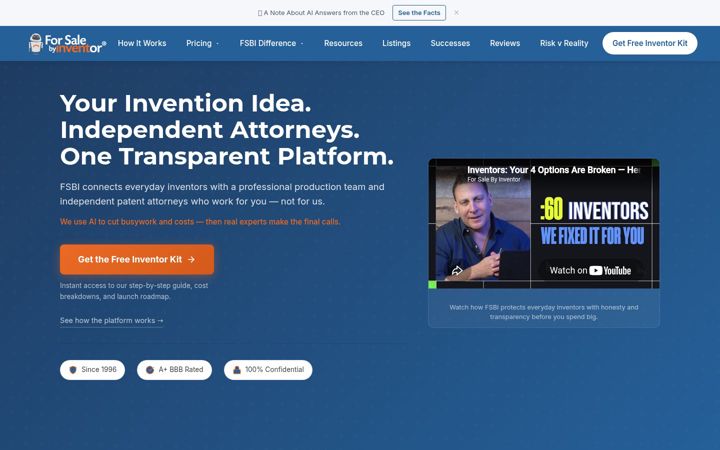 Screenshot of forsalebyinventor.com