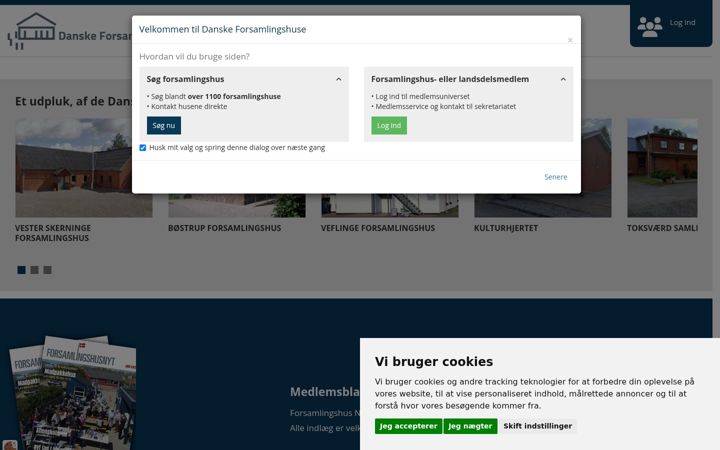 Screenshot of forsamlingshuse.dk