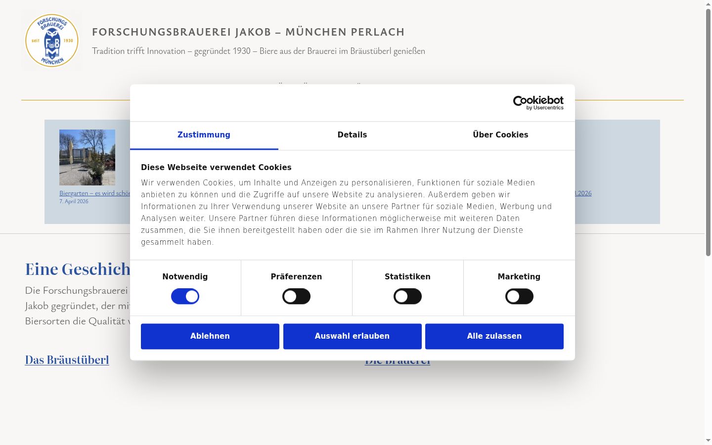 Zrzut ekranu banera zgody wyświetlanego przed jakąkolwiek interakcją