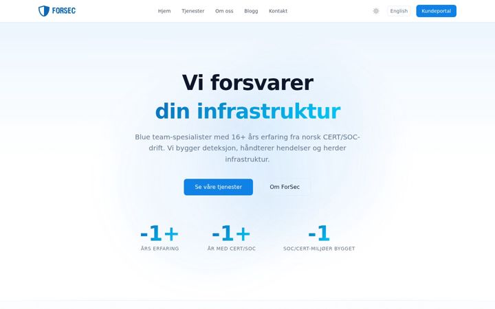 Screenshot of forsec.no