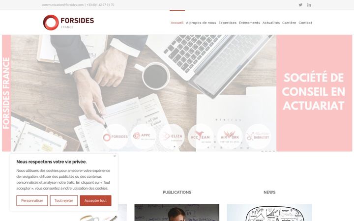Screenshot of forsides.fr
