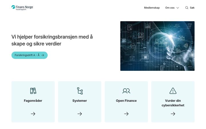 Screenshot of forsikringsdrift.no