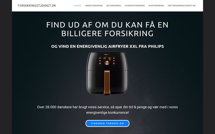 Screenshot of forsikringstjekket.dk