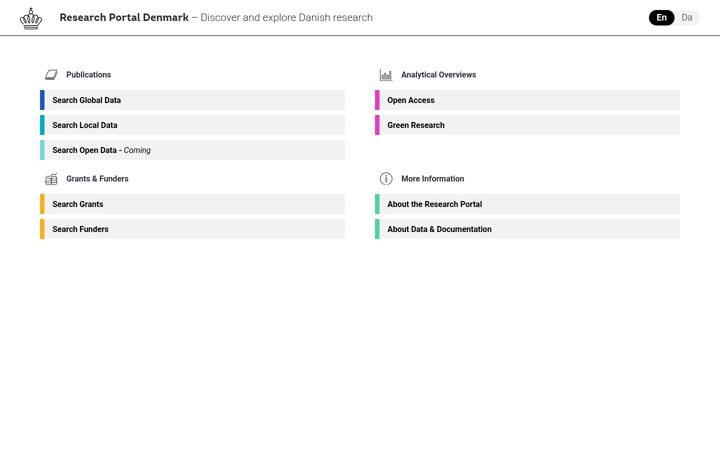Screenshot of forskningsportal.dk