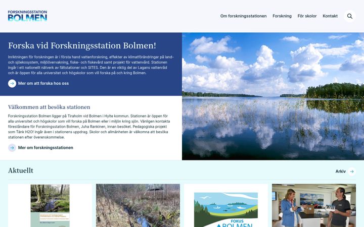 Screenshot of forskningsstationbolmen.se