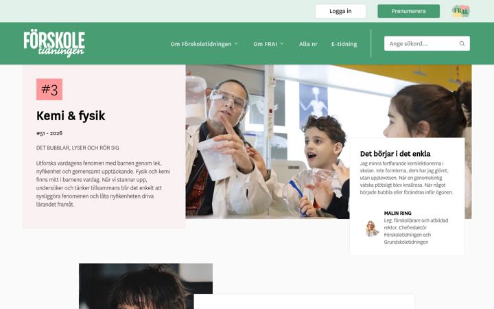 Screenshot of forskoletidningen.se