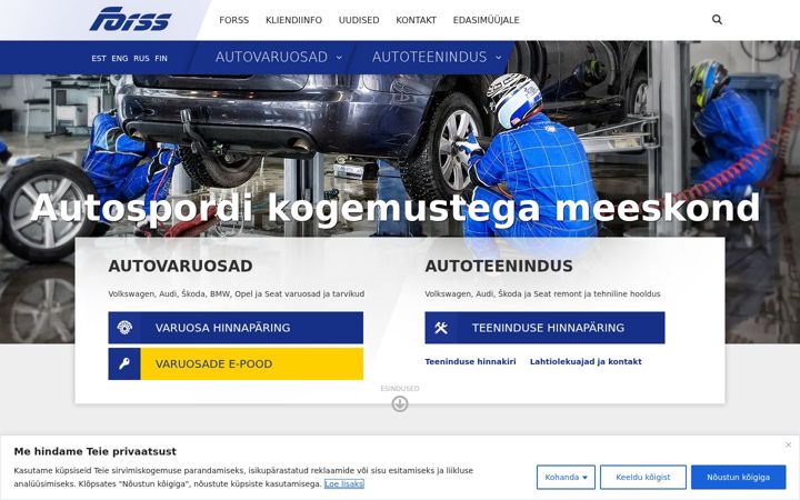 Screenshot of forss.ee