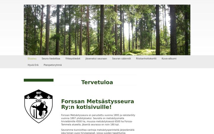 Screenshot of forssanmetsastysseura.fi