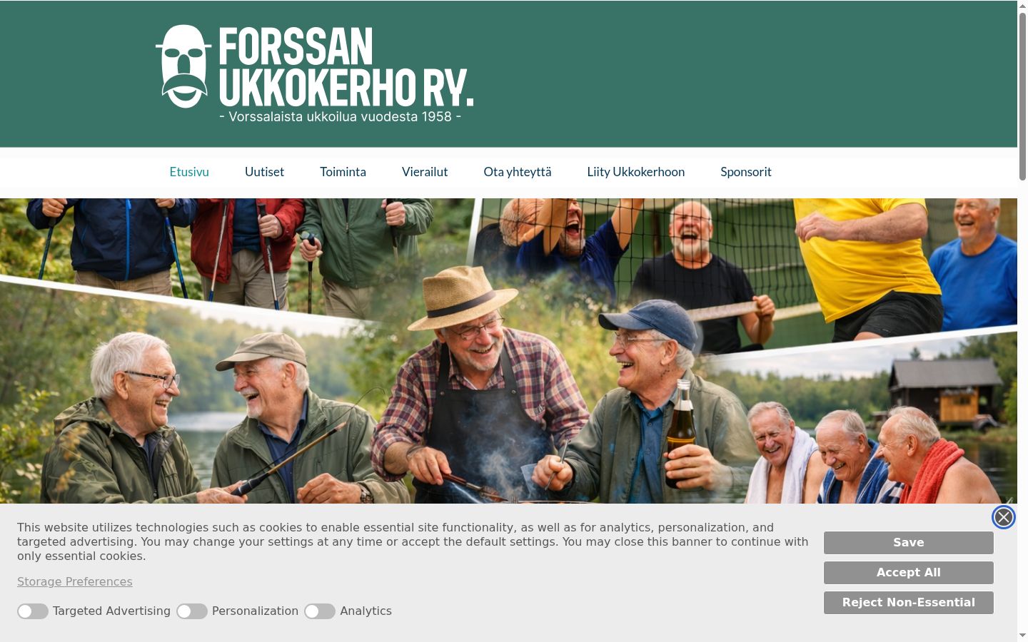 Sutikimo reklamjuostės, rodytos prieš bet kokią sąveiką, ekrano kopija