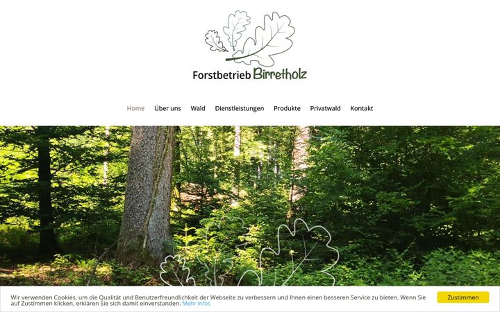 Screenshot of forst-birretholz.ch