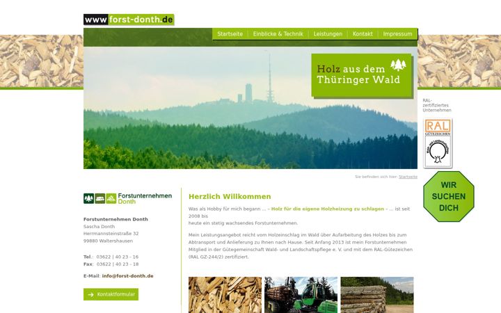 Screenshot of forst-donth.de