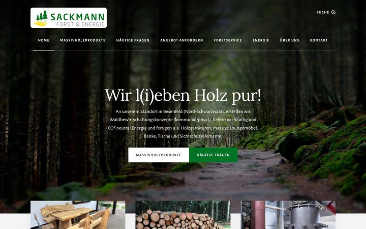 Screenshot ta' forst-energie.de