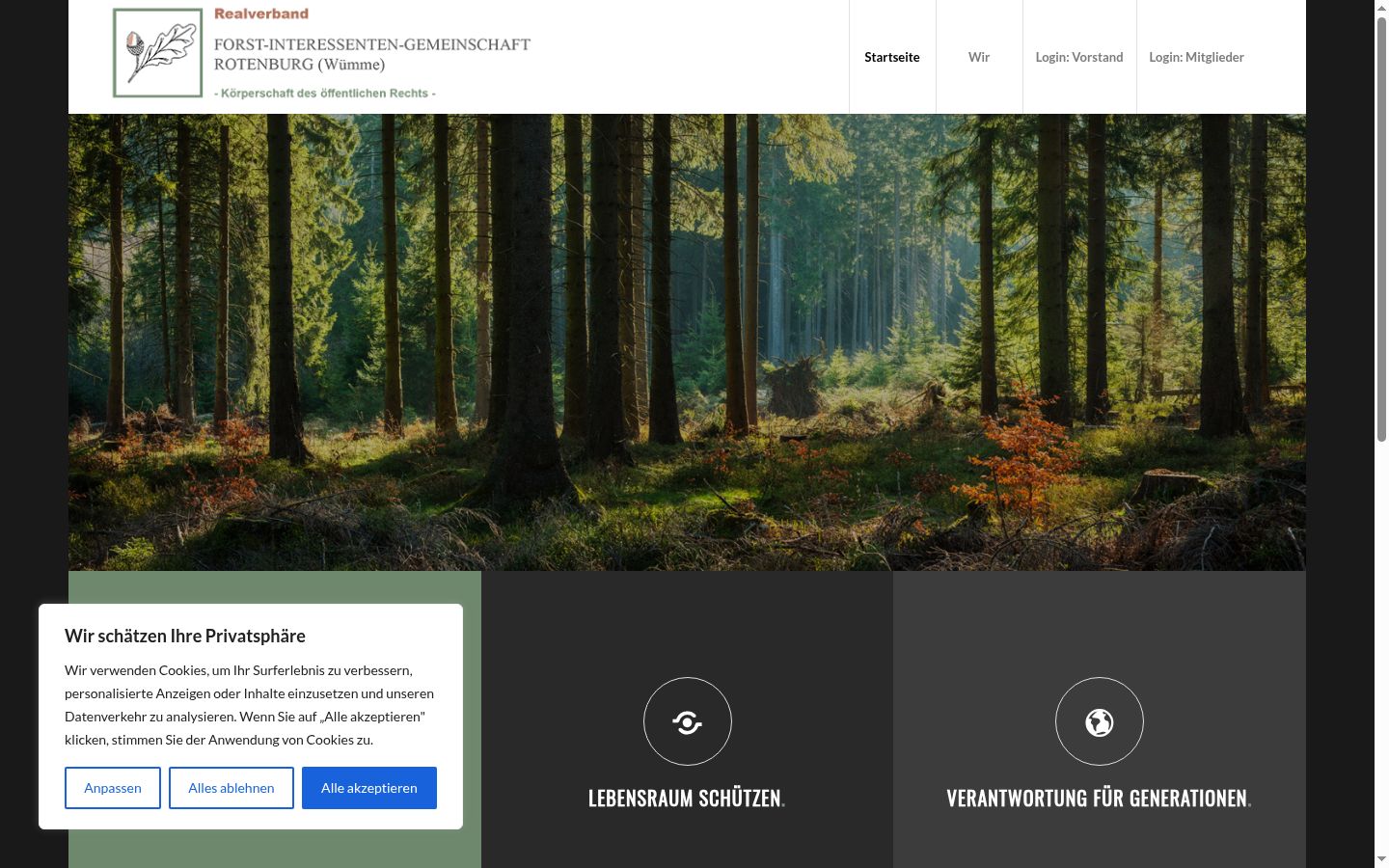 Screenshot tal-banner tal-kunsens muri qabel kwalunkwe interazzjoni