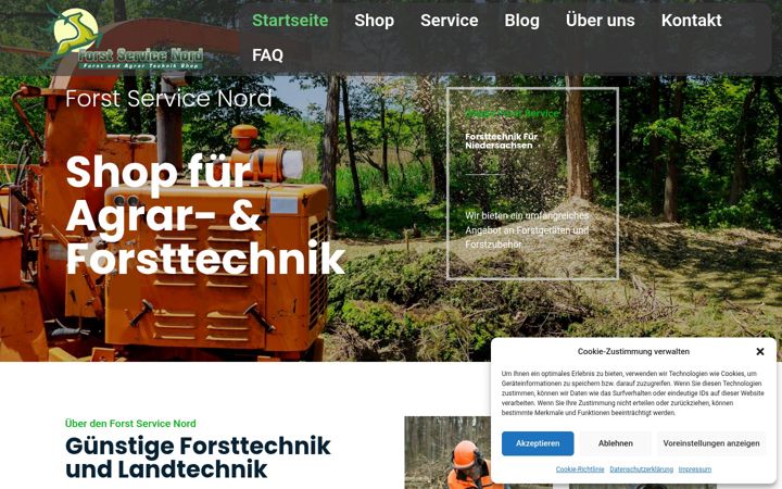 Screenshot of forst-service-nord.de