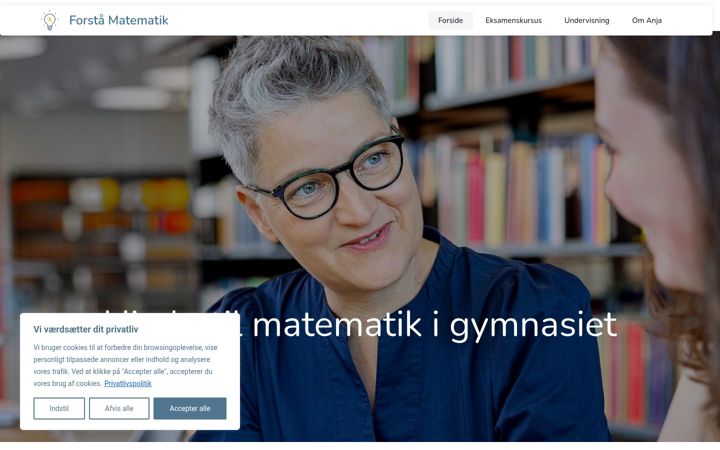 Screenshot of forstaamatematik.dk
