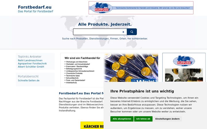 Screenshot of forstbedarf.eu