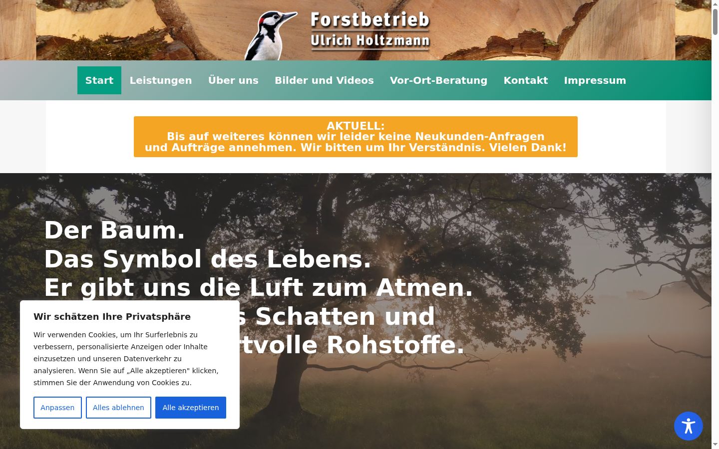 Screenshot tal-banner tal-kunsens muri qabel kwalunkwe interazzjoni