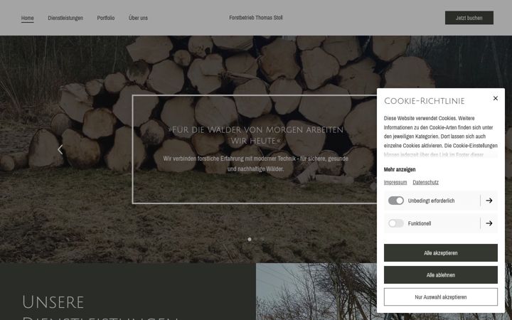 Screenshot of forstbetrieb-thomasstoll.de