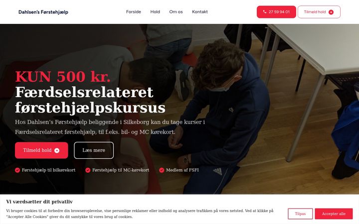 Screenshot of forstehjaelpsilkeborg.dk
