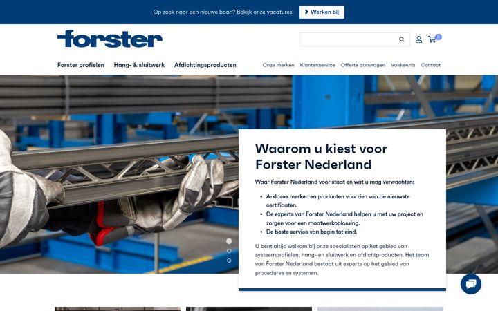 Screenshot of forster-nederland.nl