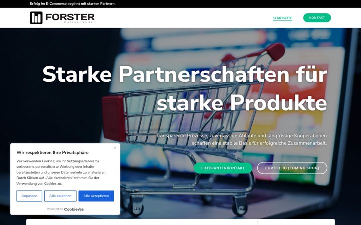 Screenshot of forster-onlinehandel.de
