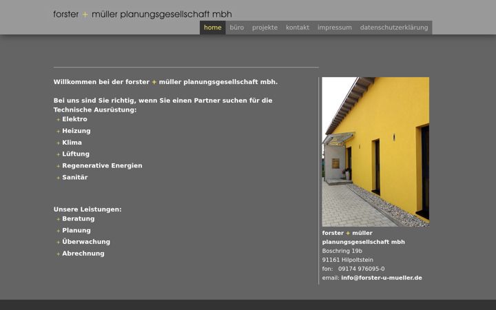 Screenshot of forster-u-mueller.de