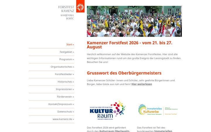 Screenshot of forstfest-kamenz.de