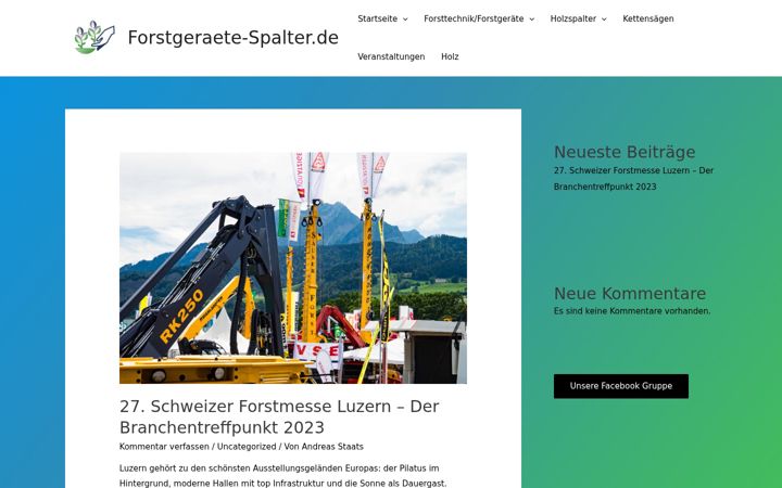 Screenshot ta' forstgeraete-spalter.de