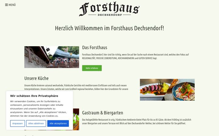 Screenshot of forsthaus-dechsendorf.de