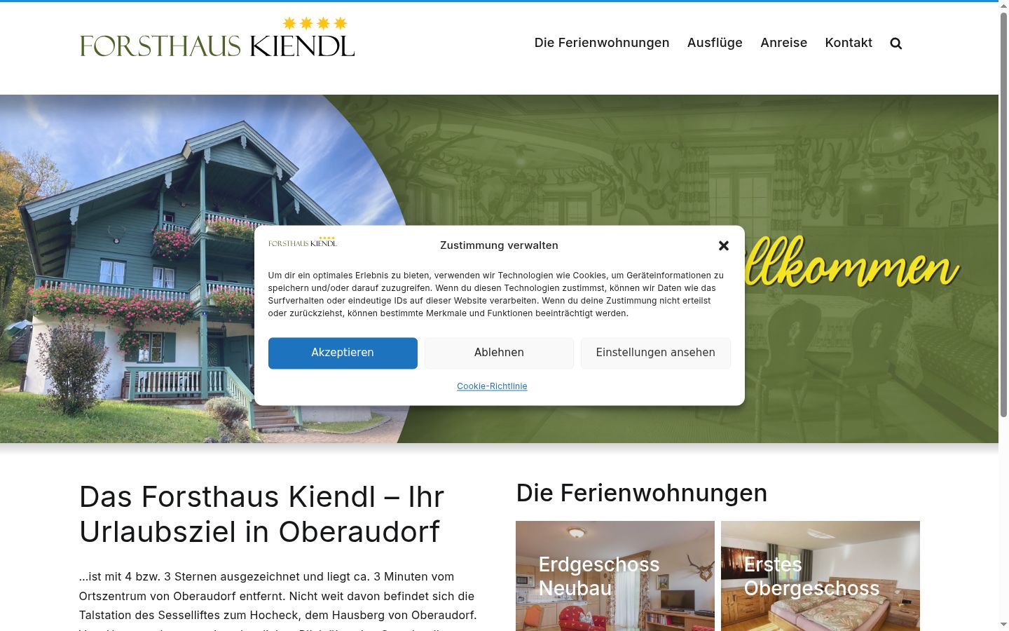 Screenshot tal-banner tal-kunsens muri qabel kwalunkwe interazzjoni