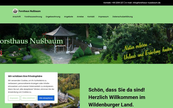 Screenshot of forsthaus-nussbaum.de
