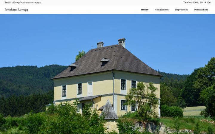 Screenshot of forsthaus-rorregg.at