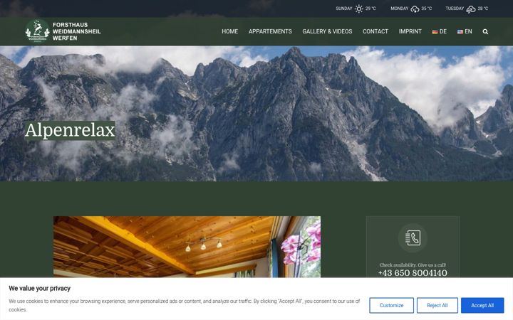 Screenshot of forsthaus-weidmannsheil.at