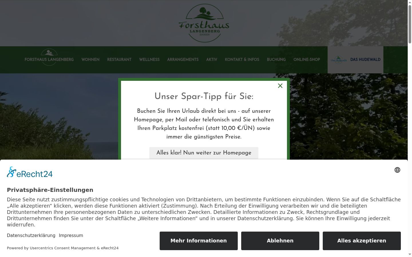 Screenshot tal-banner tal-kunsens muri qabel kwalunkwe interazzjoni