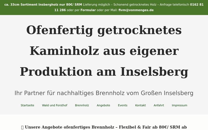 Screenshot ta' forsthof-inselsberg.de