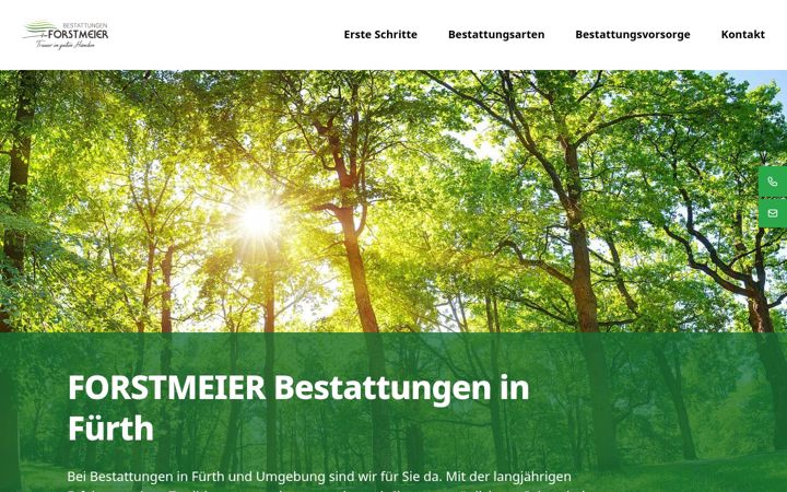 Screenshot ta' forstmeier-bestattungen.de