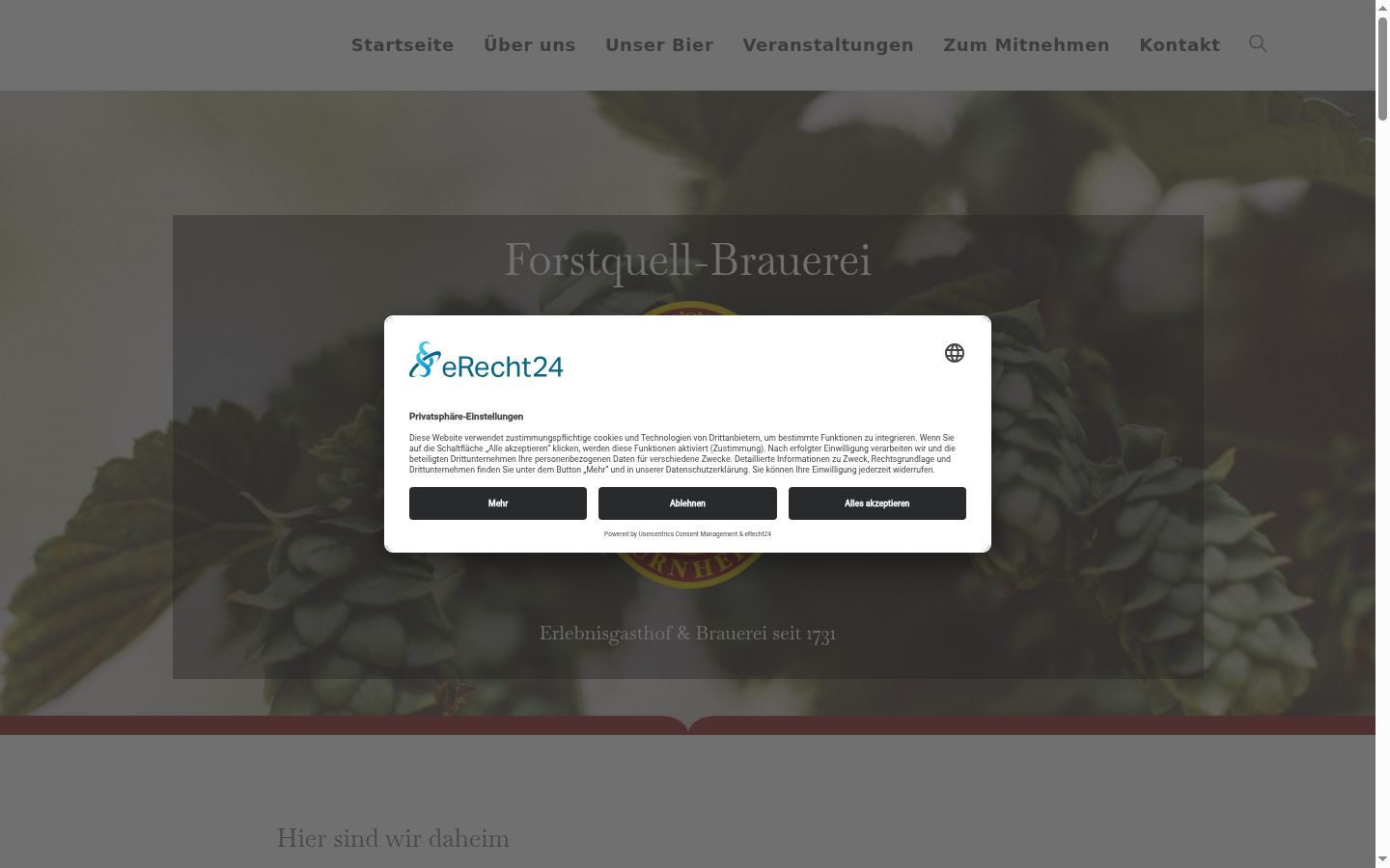 Screenshot tal-banner tal-kunsens muri qabel kwalunkwe interazzjoni