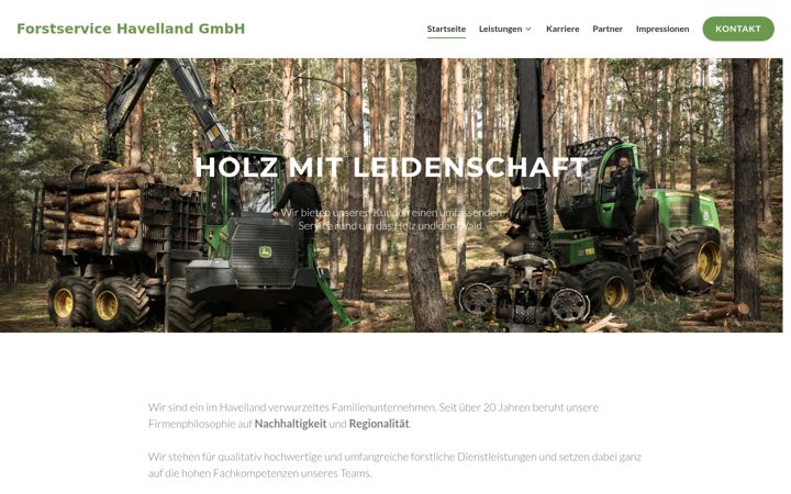 Screenshot ta' forstservice-havelland.de