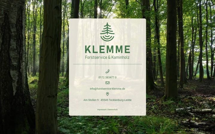 Screenshot ta' forstservice-klemme.de