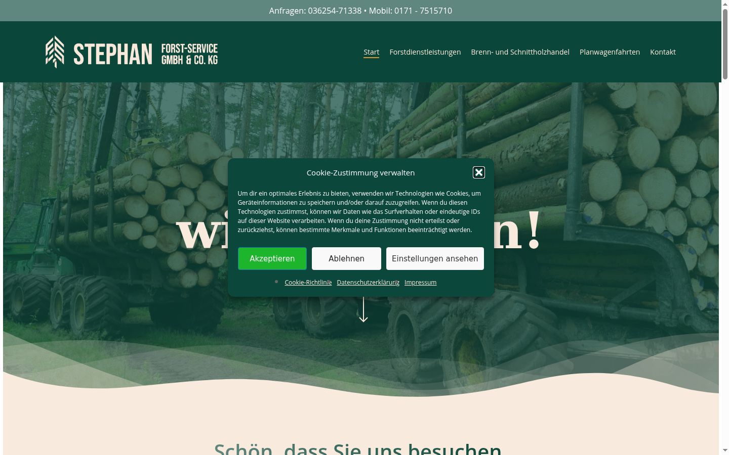 Screenshot tal-banner tal-kunsens muri qabel kwalunkwe interazzjoni
