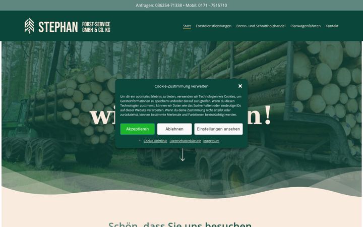 Screenshot ta' forstservice-stephan.de