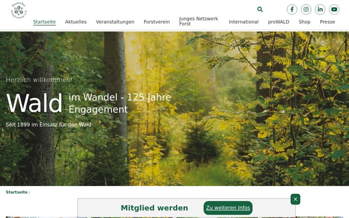 Screenshot ta' forstverein.de