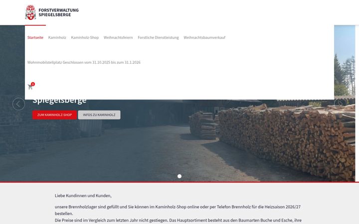 Screenshot ta' forstverwaltung-spiegelsberge.de