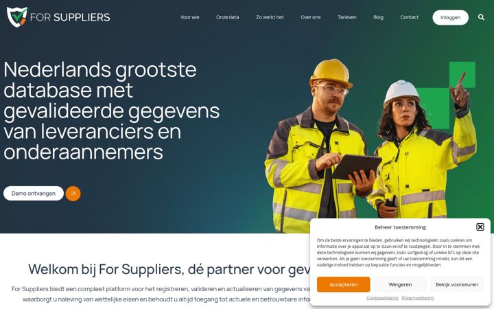 Screenshot of forsuppliers.com