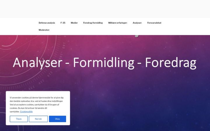 Screenshot of forsvarsanalyse.dk