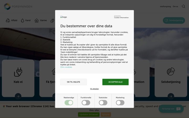 Screenshot of forsyningen.dk