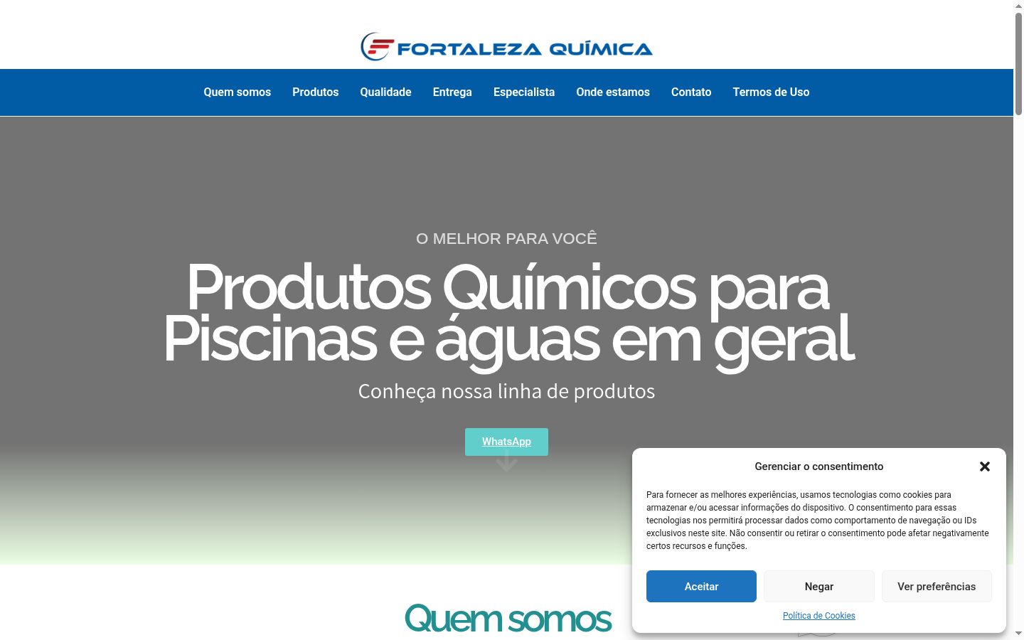 Screenshot del banner di consenso mostrato prima di qualsiasi interazione