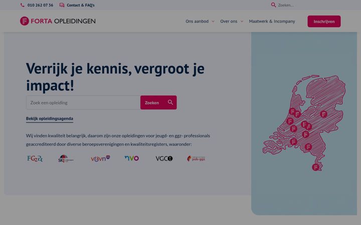 Screenshot di fortaopleidingen.nl
